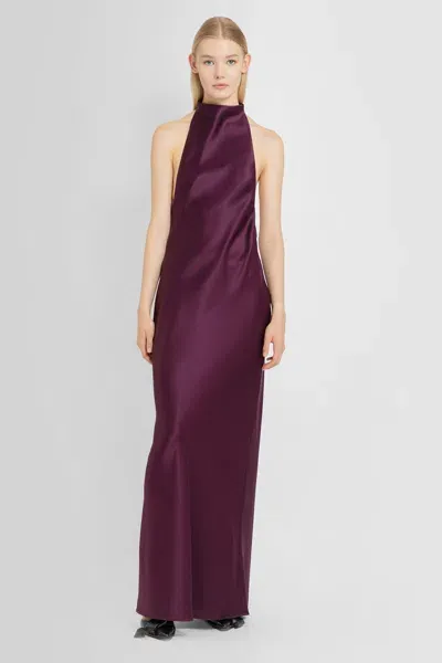 Ssheena Adorabile Satin Dress In Purple