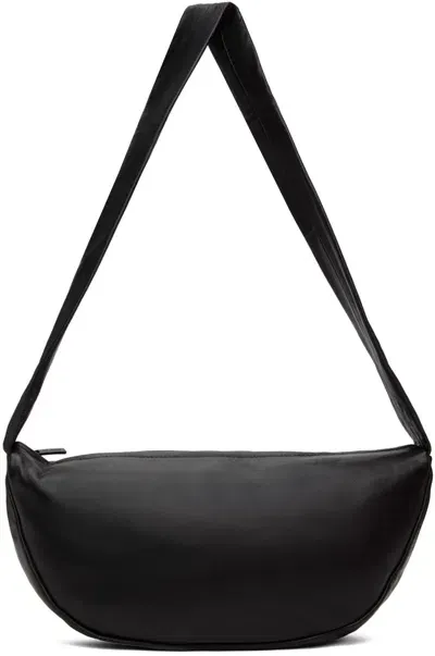 St Agni Black Soft Crescent Bag