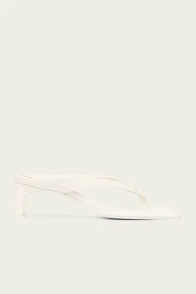 St Agni Flip Flop Leather Sandals In White