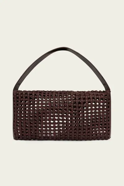 St Agni Macrame Mesh Bag In Chocolate In Brown