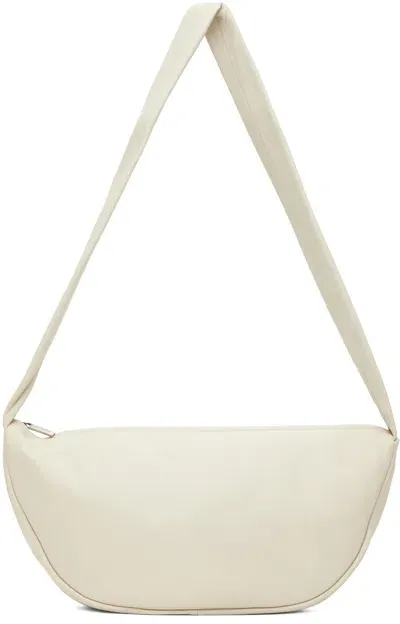 St Agni Off-white Soft Crescent Bag In Tofu