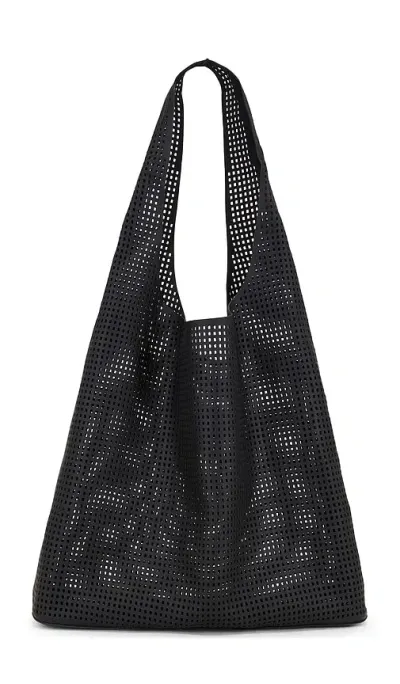 St Agni Perforated Soft Tote In Black