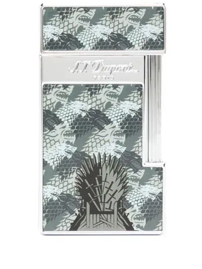 St Dupont X Game Of Thrones Slimmy Logo-engraved Lighter In Grau