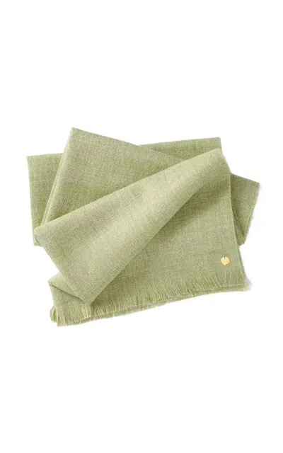 St. Frank Alpaca Throw Blanket In Green