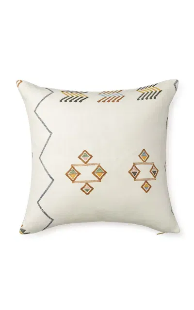 St. Frank Cactus Silk Linen-cotton Pillow In Ivory