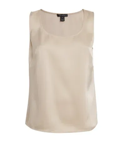 St John Satin Tank Top In Gold