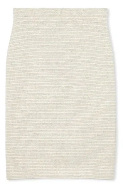 St John Knit Pencil Skirt In Ecru