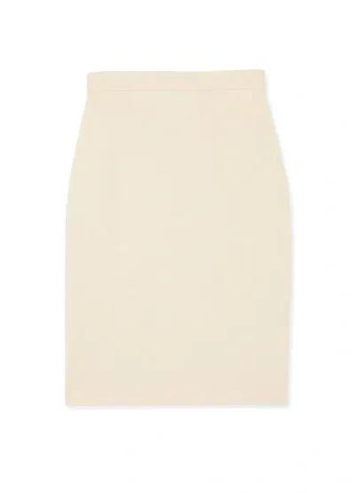 St John Santiago Sweater Knit Skirt In Ecru