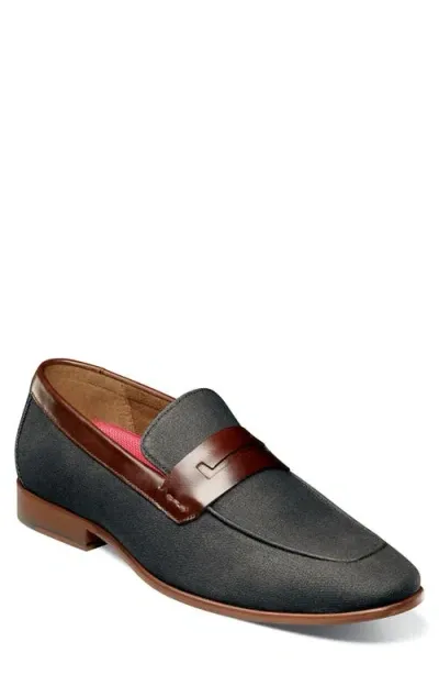 Stacy Adams Gill Saddle Loafer In Black Multi