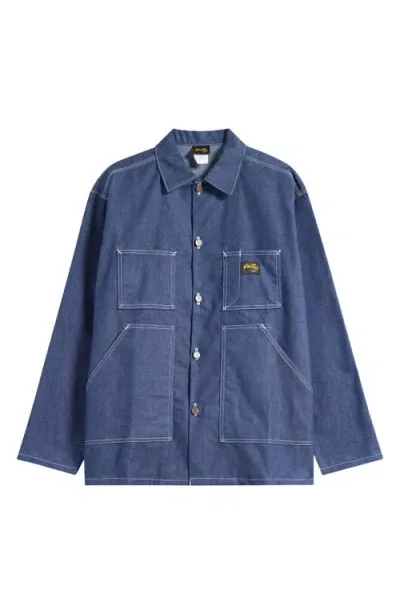 Stan Ray Cotton Button-up Shop Jacket In 10oz Denim