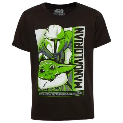 Star Wars Boys   Mando Glow Culture T-shirt In Black/black