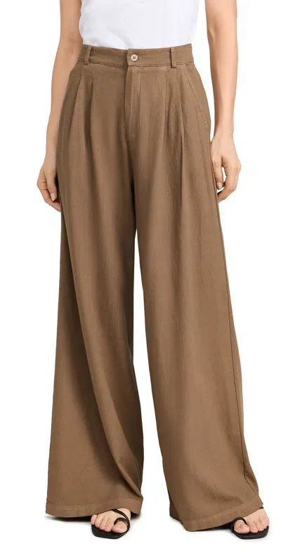 Stateside Linen Wide Leg Trousers Twig