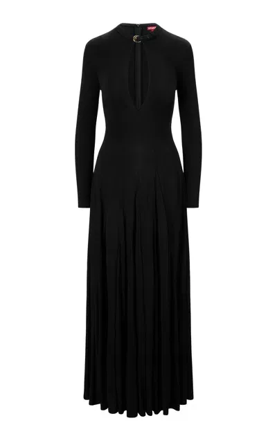 Staud Amerie Cutout Jersey Maxi Dress In Black