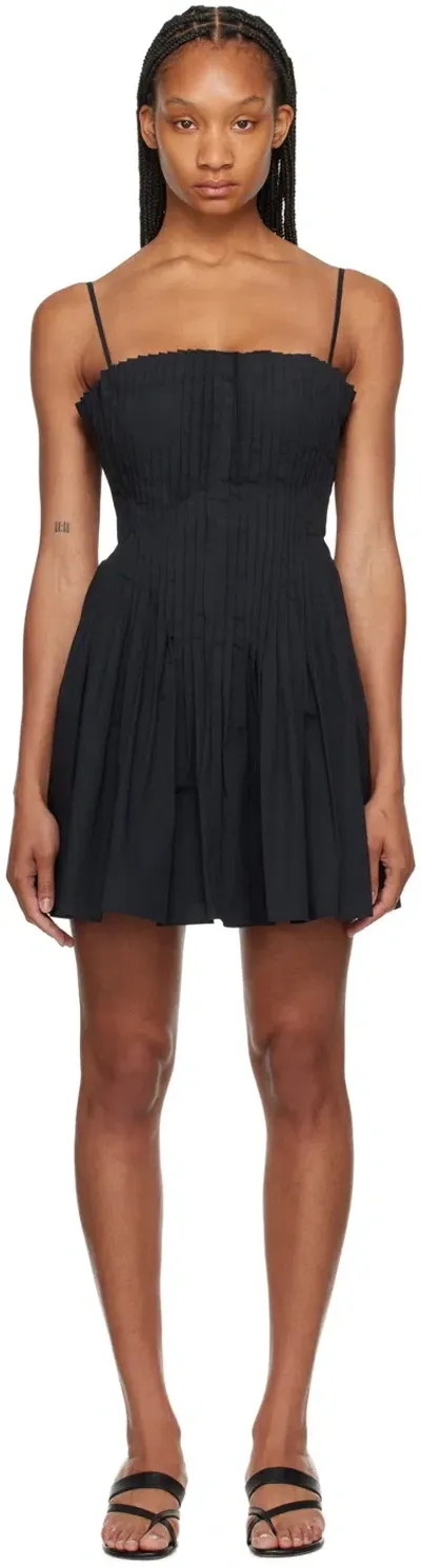 Staud Bella Mini Dress In Black