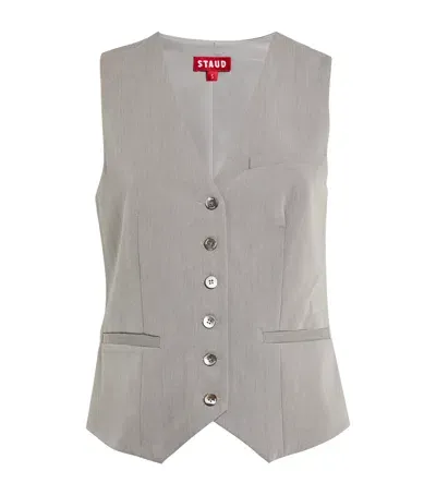 Staud Brett Waistcoat In Grey