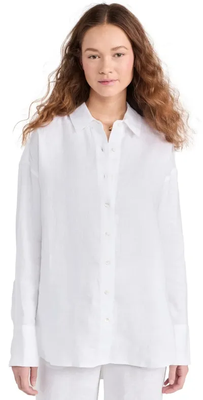 Staud Colton Shirt White