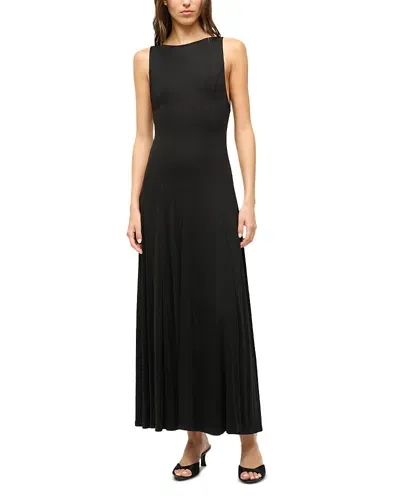 Staud Gramercy Boat Neck Dress In Black