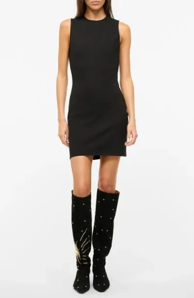 Staud Mercer Sleeveless Minidress In Black