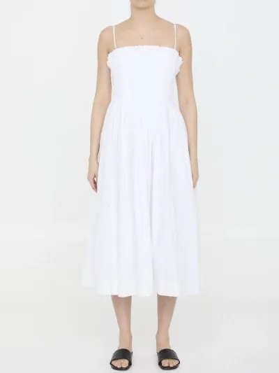 Staud Midi Bella Dress In White