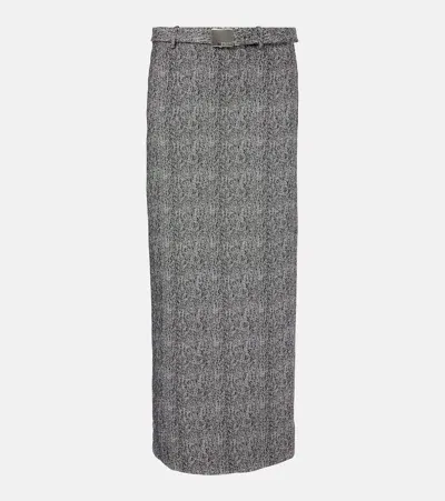 Staud Murray Herringbone Maxi Skirt In Textured Herringbone