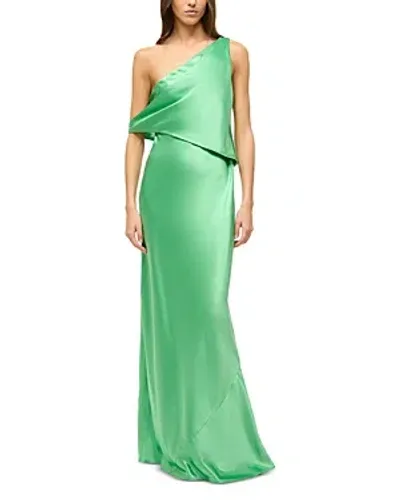 Staud Naomi Asymmetrical Dress In Green