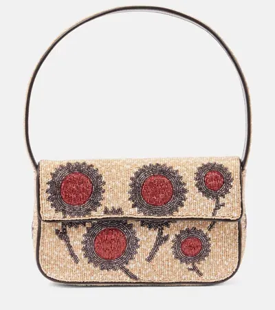 Staud Tommy Beaded Tote Bag In Multicoloured