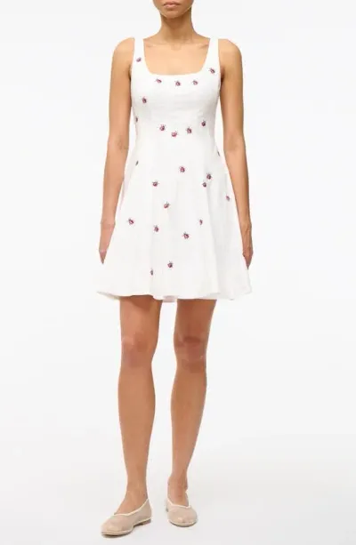 Staud Wells Ladybug Print Dress In Ladybugs