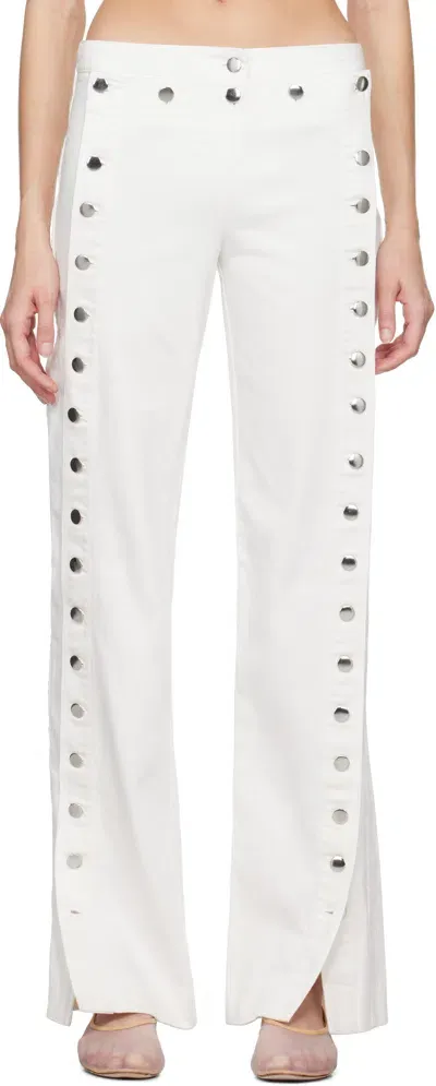 Staud White Carter Jeans In Wht White