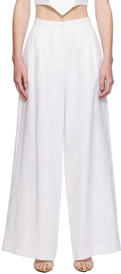 Staud White Sasha Trousers In Wht White