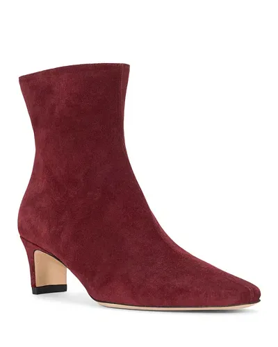 Staud Women's Wally Pointed Toe Ankle Boots In Pinot