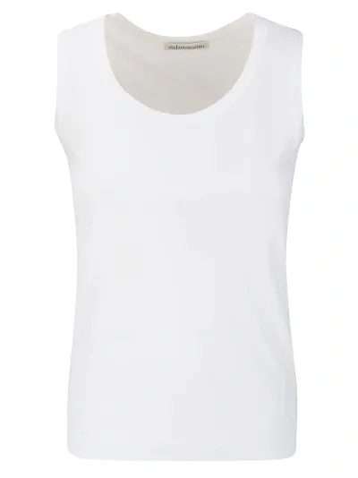 Stefano Mortari Cotton Elastane Tank Top In Weiss