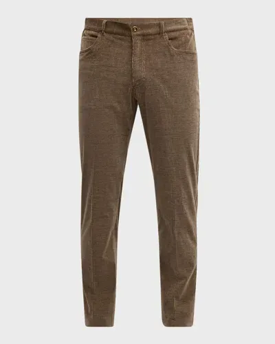 Stefano Ricci Men's Corduroy 5-pocket Pants In Beige