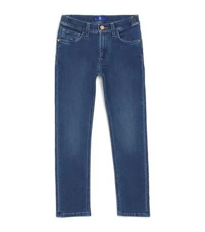 Stefano Ricci Kids' Straight Jeans In Blue