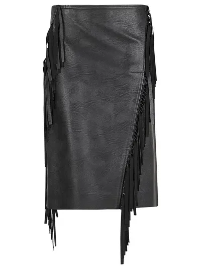 Stella Mccartney Altermat Fringe Skirt In Grey