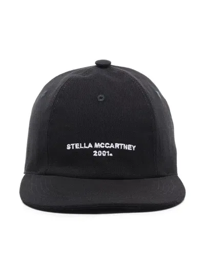 Stella Mccartney Baseball Hat With Logo Embroidery In Black