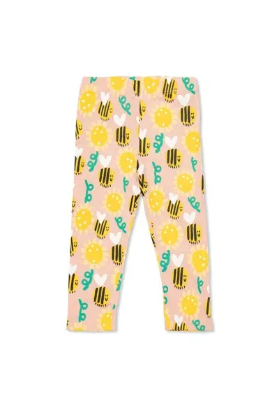 Stella Mccartney Kids' Organic Cotton Jersey Leggings In Pink,multi