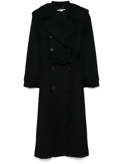 Stella Mccartney Belted Trench Coat In Black