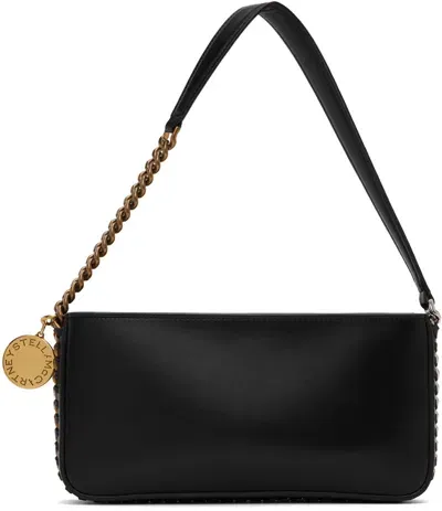 Stella Mccartney Black Frayme Baguette Shoulder Bag In 1000 Black