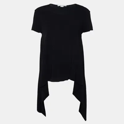 Pre-owned Stella Mccartney Black Jersey Draped Top L