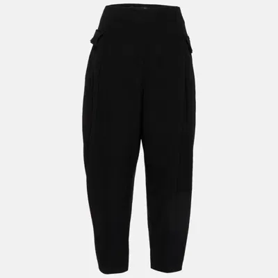 Pre-owned Stella Mccartney Black Wool Loose Fit Trousers M