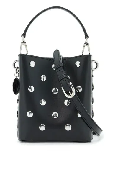 Stella Mccartney Borsa Mini A Secchiello Frayme Con Borchie In Black (black)