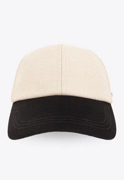 Stella Mccartney Canvas Baseball Cap In Cream