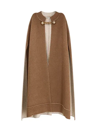 Stella Mccartney Cape In Brown