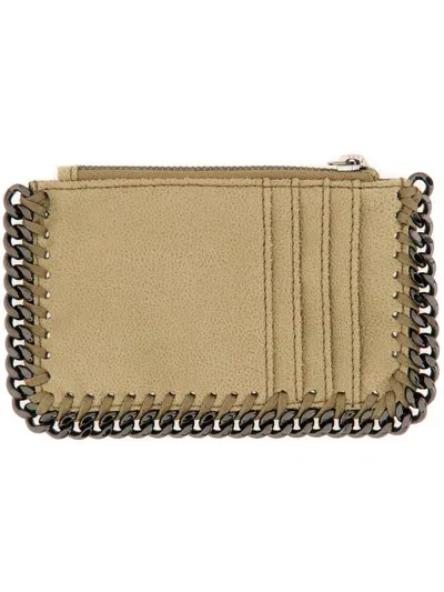 Stella Mccartney Card Holder Falabella In Beige