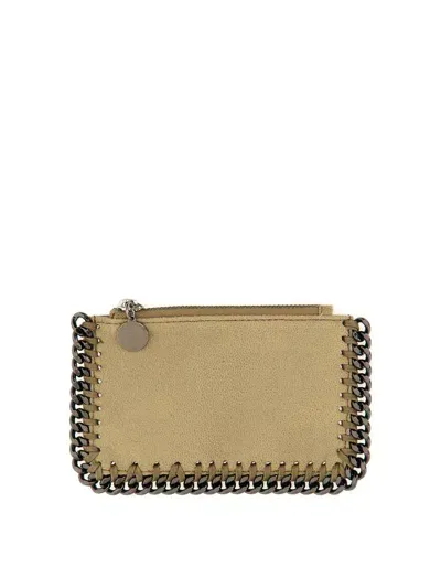 Stella Mccartney Card Holder Falabella In Beige