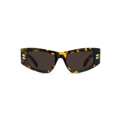 Stella Mccartney Chain Acetate Cat-eye Sunglasses In Blonde Havana