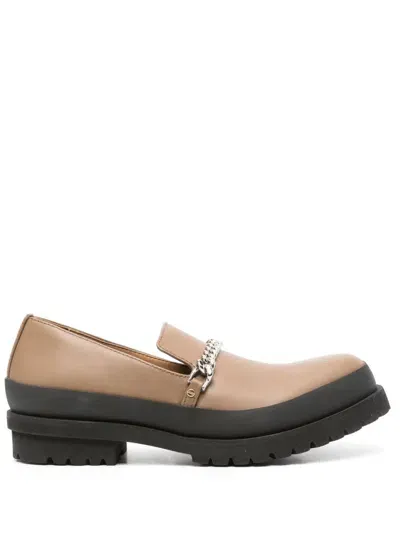 Stella Mccartney Chain-detailed Loafers In Brown