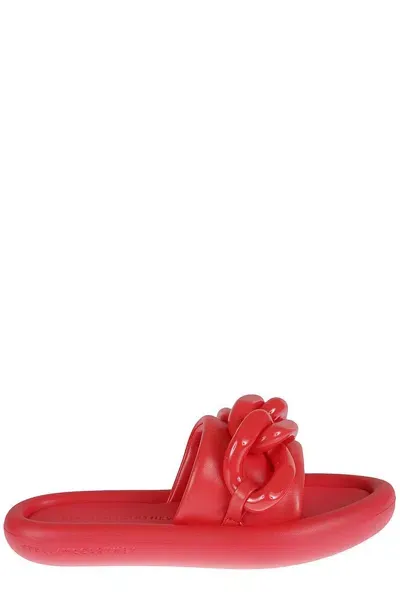 Stella Mccartney Chain Detailed Slides In Pink