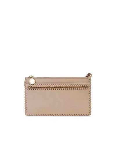 Stella Mccartney Chain Detailed Wallet In Beige