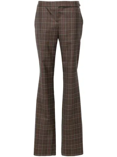 Stella Mccartney Checked Trousers In Brown